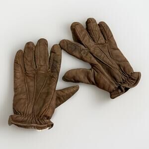 Men’s Adventure Bound Brown Leather Gloves Lined Size M